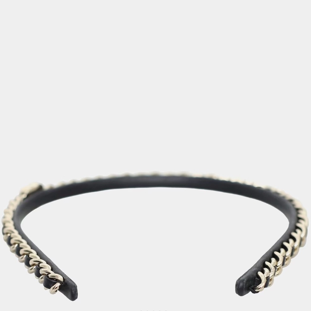 CHANEL CC Turnlock Chain Lambskin Headband - Picture 9 of 11